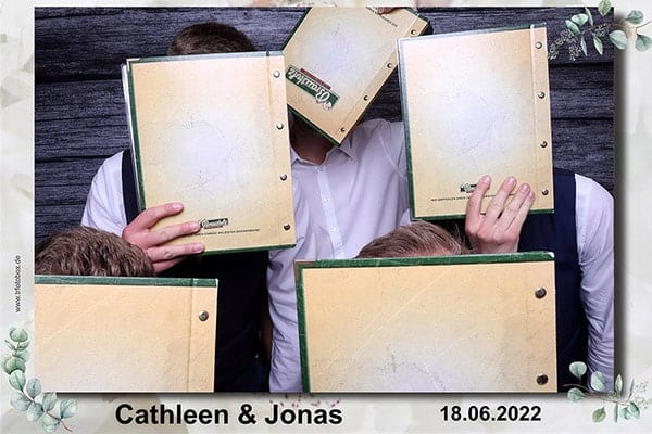 Getränkekarten vor der Fotobox Getränkekarten vor der Fotobox