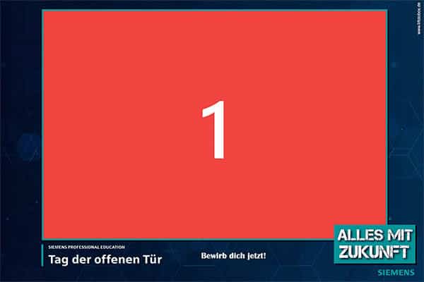 Corporate Fotobox Layout für Tag der offenen Tür bei Siemens Individuelle Fotobox Layouts für Siemens Event mit Branding