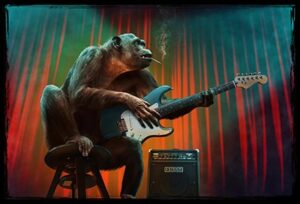 Affe mit Gitarre