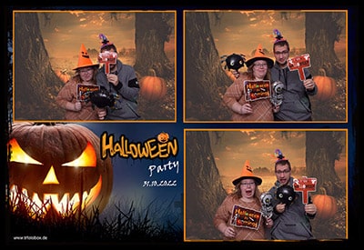 Collage mit Halloweenfotos