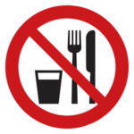 Schild Essen und Getränke verboten