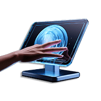 Fotobox mit intuitivem Touchscreen für einfache Bedienung durch Gäste Fotobox mit Touchscreen zur intuitiven Bedienung