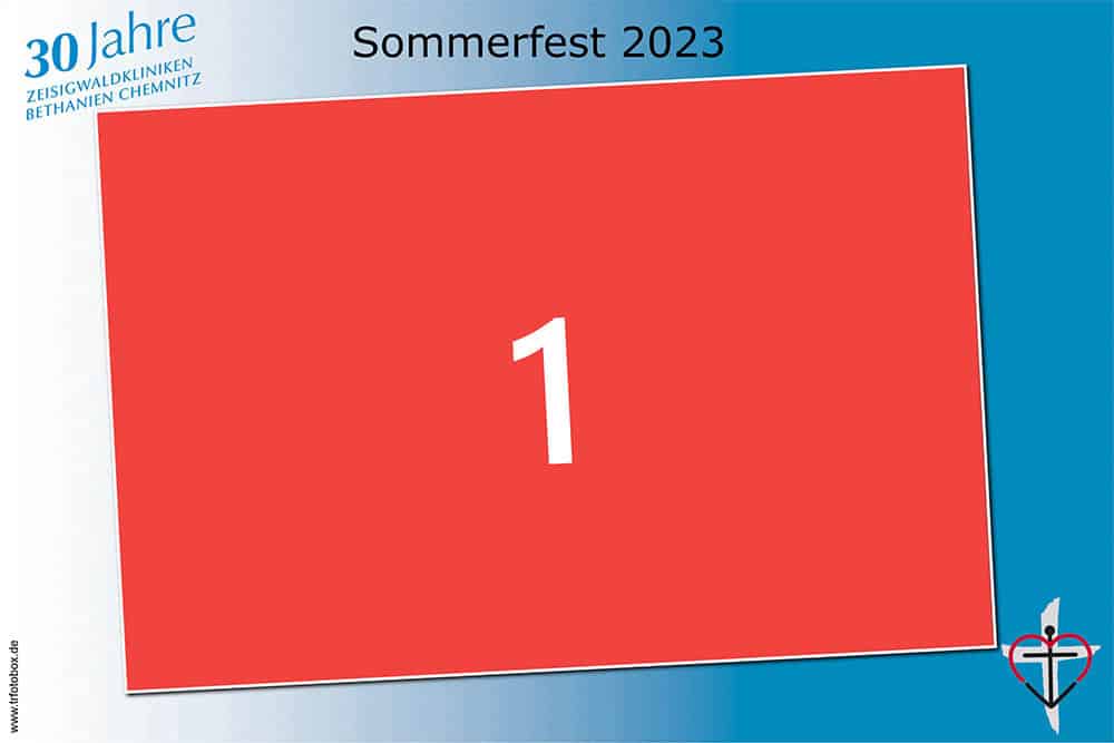 Fotobox-Vorlage Sommerfest 2023 – Zeisigwaldkliniken Bethanien Chemnitz Fotobox-Vorlage für das Sommerfest 2023 der Zeisigwaldkliniken Bethanien Chemnitz mit Jubiläumsbranding.