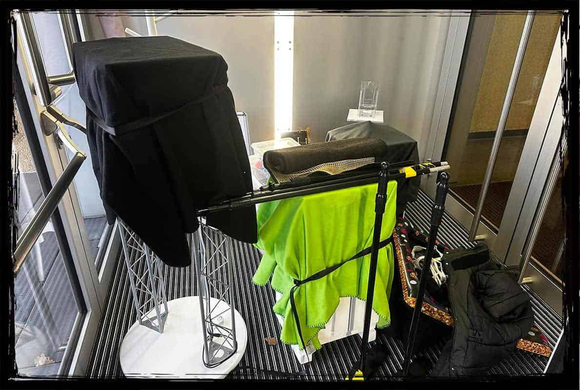 Fotobox-Equipment nach dem Jubiläumsevent Fotobox-Equipment verpackt und bereit für den Transport nach dem Event an der TU Chemnitz