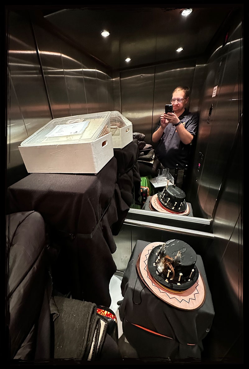 Fotobox im Fahrstuhl
