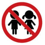 Symbol Aufsichtspflicht bei Kindern an der Fotobox