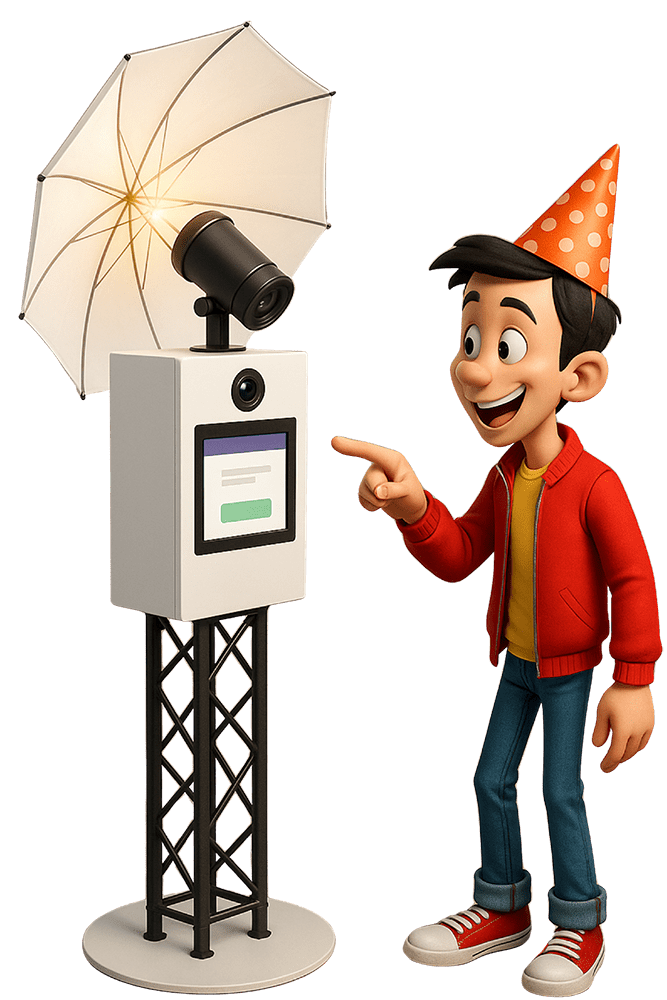 TR Fotobox mieten in Chemnitz – Jetzt deinen Fotobox-Moment sichern Grafik: TR Fotobox mieten in Chemnitz – Illustration mit Person