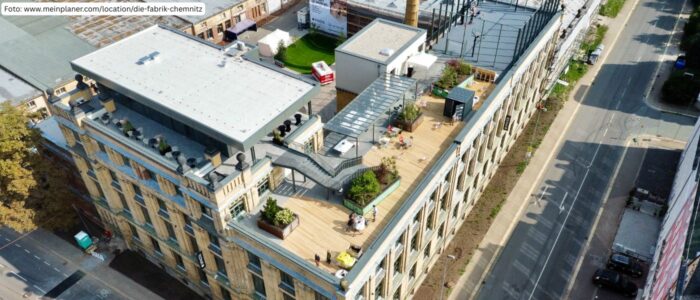 Die Fabrik Chemnitz mit moderner Dachterrasse als Eventlocation in Chemnitz