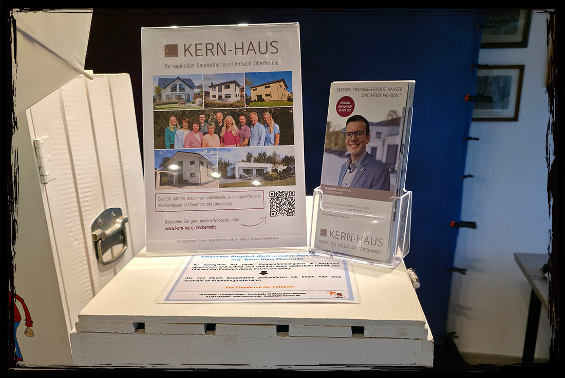 Dezente Kern-Haus Präsentation am Fotobox Drucker