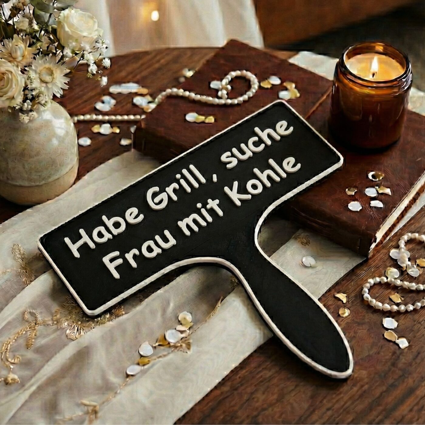 Dieses witzige Fotobox-Schild eignet sich hervorragend als Party-Prop. Aus robustem Material gefertigt, bringt es Gäste bei jedem Event zum Lachen.