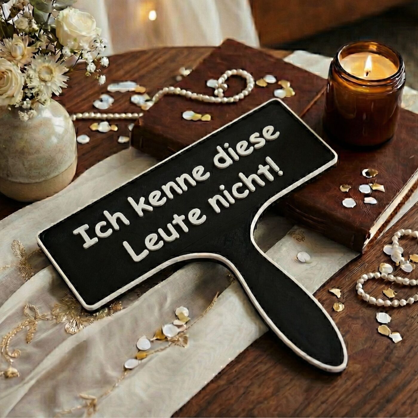 Lustiges Fotobox-Schild aus Kunststoff mit Aufschrift Ich kenne diese Leute nicht