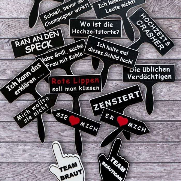 Vielfältige Auswahl hochwertiger Fotobox-Schilder