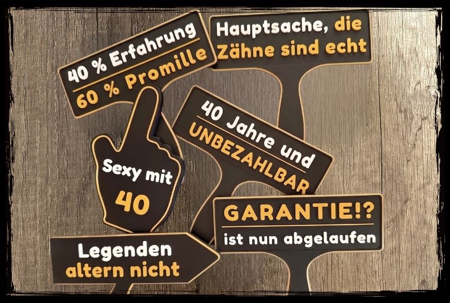 Fotobox Schilder 40. Geburtstag lustig